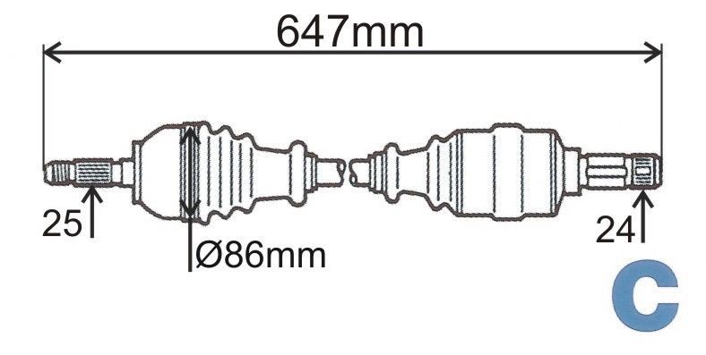 T5492 POLOOSA.C5 2.0 16V 01-04 LEVÁ