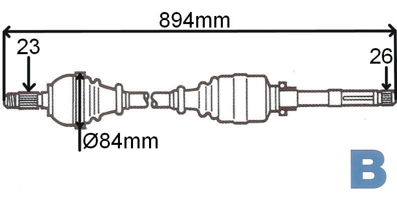 T5971 POLOOSA.R CLIO III 1.4 16V 05> PRAVÁ