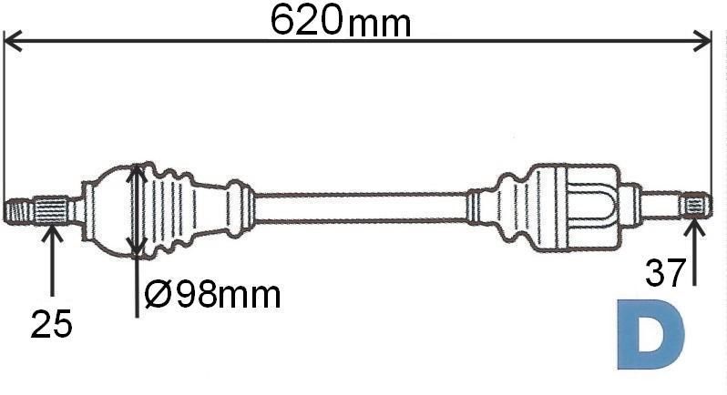 T6034 POLOOSA.C 4,P 307 2.0HDI 03-08 LEVÁ