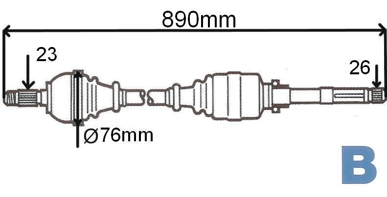 T6061 POLOOSA CLIO III 1.2 16V 05> PRAVÁ