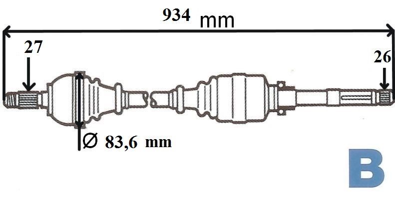 T6075 POLOOSA LAGUNA II 2.016V 02-05 PRAVÁ