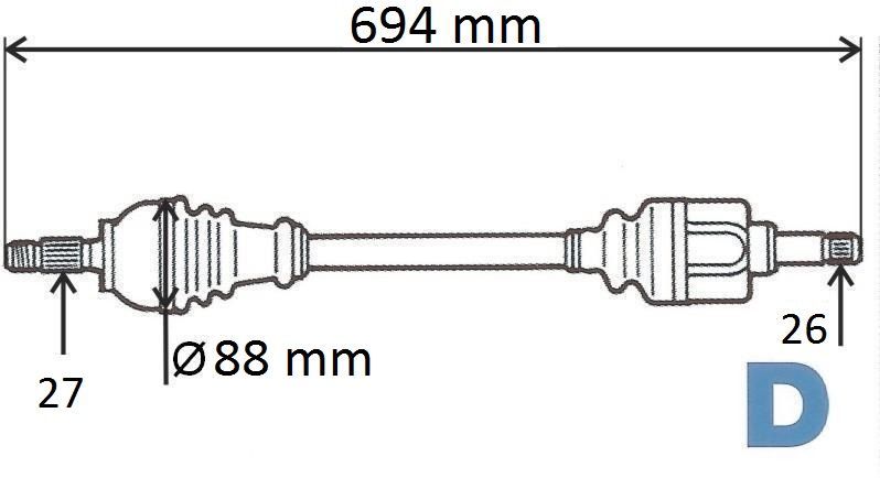 T6076 POLOOSA LAGUNA II 2.016V 02-05 LEVÁ