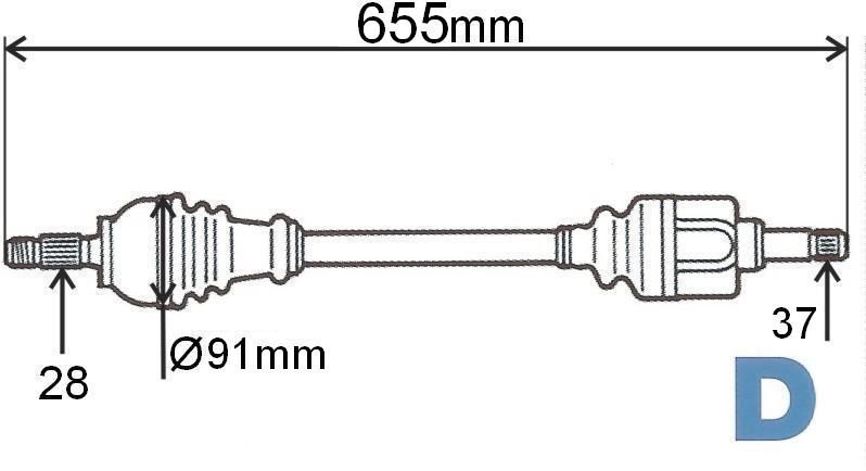 T6082 POLOOSA C5 III C6 2.2HDI 06> LEVÁ