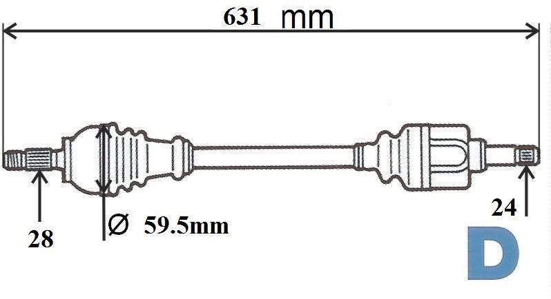 T6096 POLOOSA C-CROSSER P4007 2.2HDI LEVÁ