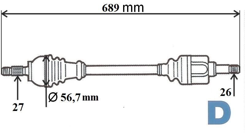 T6114 POLOOSA CLIO III 2.0 16V 06> LEVÁ