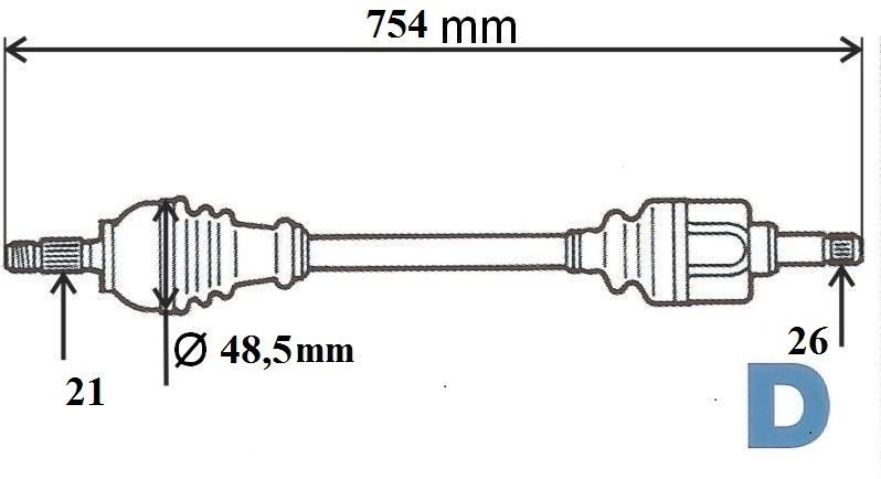 T6125 POLOOSA C2 C3 C3 II 1.4 AL4-  PRAVÁ
