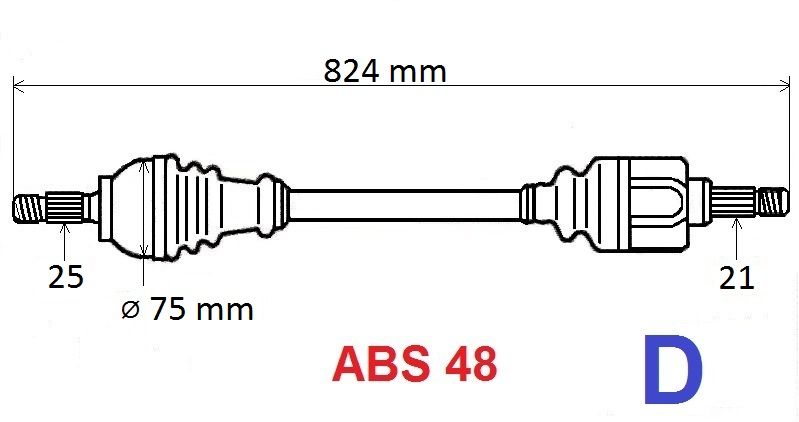 T6126 PÓŁOŚ NAP.TYŁ R DUSTER 4X4 1.5DCI/1.2TCE