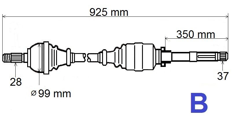 T6133 POLOOSA P607 2.7HDI AM6- 05> PRAVÁ