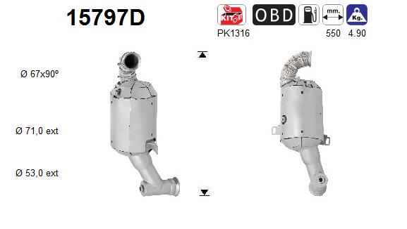 ASC 15797D DPF FILTR C4,DS3 1.6HDI