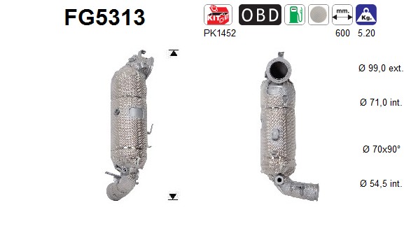 ASC FG5313 KATALYZÁTOR 1.2 PureTech